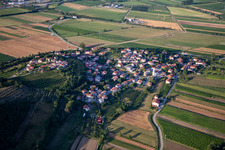 Vue aérienne de Ajdovščina dans le département Slovénie, Slovénie