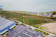 Photographie aérienne de Port du Rhin à Wörth am Rhein dans le département Rhénanie-Palatinat, Allemagne