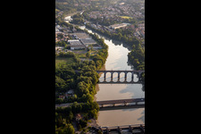 Photographie aérienne de Trois ponts sur l'Isonzo à Gorizia dans le département Gorizia, Italie