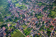 Oberotterbach dans le département Rhénanie-Palatinat, Allemagne vue du ciel