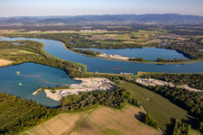 Vue aérienne de HOLCIM : GRAVIÈRE DE STATTMATTEN et graver hubele à Stattmatten dans le département Bas Rhin, France