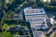 Vue aérienne de Groupe Zimmer Im Salmenkopf à le quartier Freistett in Rheinau dans le département Bade-Wurtemberg, Allemagne