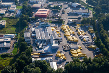 Vue aérienne de Xella Germany GmbH à le quartier Freistett in Rheinau dans le département Bade-Wurtemberg, Allemagne