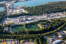 Vue aérienne de Parc de pierres de Niederrimsingen à le quartier Freistett in Rheinau dans le département Bade-Wurtemberg, Allemagne