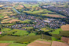 Vue aérienne de Quartier Neumühl in Kehl dans le département Bade-Wurtemberg, Allemagne