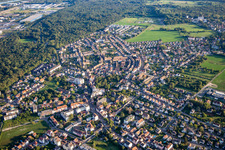 Vue aérienne de Du nord à le quartier Stockfeld Est in Straßburg dans le département Bas Rhin, France