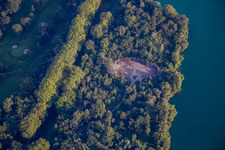 Vue aérienne de Alluvions du Parc du Fort Uhrich à Illkirch-Graffenstaden dans le département Bas Rhin, France