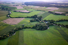 Vue aérienne de Plateforme ULM à Kogenheim dans le département Bas Rhin, France