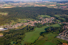 Vue oblique de Mertzwiller dans le département Bas Rhin, France
