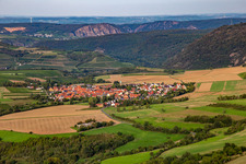 Vue aérienne de Du sud-est à Duchroth dans le département Rhénanie-Palatinat, Allemagne
