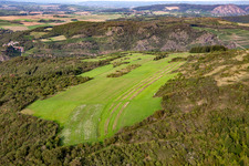 Vue aérienne de Biotopes du Gangelsberg à Duchroth dans le département Rhénanie-Palatinat, Allemagne