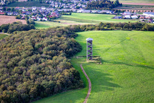 Vue oblique de Tour Heimberg Schloßböckelheim à Schloßböckelheim dans le département Rhénanie-Palatinat, Allemagne