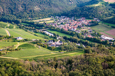 Vue oblique de Du nord-ouest à le quartier Oberhausen in Oberhausen an der Nahe dans le département Rhénanie-Palatinat, Allemagne