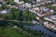 Vue aérienne de Elisabethenwehr et Elisabethenquelle à Bad Kreuznach dans le département Rhénanie-Palatinat, Allemagne