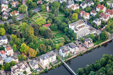 Vue aérienne de Parc des Orangers à Bad Kreuznach dans le département Rhénanie-Palatinat, Allemagne