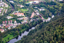 Vue aérienne de Parc des Salines à Bad Kreuznach dans le département Rhénanie-Palatinat, Allemagne