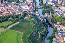 Vue aérienne de Kauzenburg par Mike's Catering sur le Kauzenberg depuis le sud à Bad Kreuznach dans le département Rhénanie-Palatinat, Allemagne