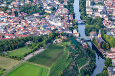 Vue aérienne de Kauzenburg par Mike's Catering sur le Kauzenberg depuis le sud à Bad Kreuznach dans le département Rhénanie-Palatinat, Allemagne