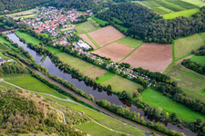Photographie aérienne de Camping Nahétal à le quartier Oberhausen in Oberhausen an der Nahe dans le département Rhénanie-Palatinat, Allemagne