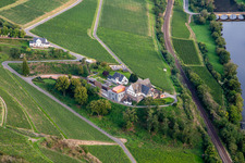 Vue aérienne de Administration du domaine de l'hôtel Gut Hermannsberg et Niederhausen Schlossböckelheim à Schloßböckelheim dans le département Rhénanie-Palatinat, Allemagne
