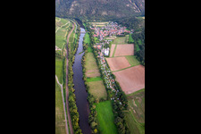 Vue oblique de Camping Nahétal à le quartier Oberhausen in Oberhausen an der Nahe dans le département Rhénanie-Palatinat, Allemagne