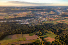 Vue aérienne de Du nord à Mühlacker dans le département Bade-Wurtemberg, Allemagne