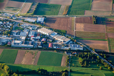 Vue aérienne de Winkel GmbH dans la zone industrielle Am Illinger Eck à Illingen dans le département Bade-Wurtemberg, Allemagne
