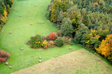 Vallée d'Otterbachtal à Minfeld dans le département Rhénanie-Palatinat, Allemagne hors des airs