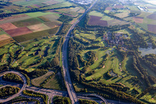 Vue aérienne de Club de golf Schloss Monrepos à le quartier Eglosheim in Ludwigsburg dans le département Bade-Wurtemberg, Allemagne