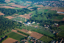 Vue aérienne de Sous-station Hoheneck à le quartier Hoheneck in Ludwigsburg dans le département Bade-Wurtemberg, Allemagne