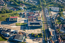Vue aérienne de Place Irene Kärcher et mosquée Winnenden à Winnenden dans le département Bade-Wurtemberg, Allemagne