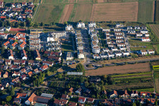 Vue aérienne de Nouvelle zone de développement Am Adelsbach et Friedensstr à Winnenden dans le département Bade-Wurtemberg, Allemagne