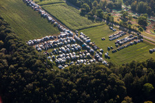 Photographie aérienne de 61e Championnat du monde FIM de side-car motocross Rudersberger 2023 du MSC Wieslauftal eV Motocross à le quartier Königsbronnhof in Rudersberg dans le département Bade-Wurtemberg, Allemagne