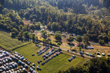 Vue oblique de 61e Championnat du monde FIM de side-car motocross Rudersberger 2023 du MSC Wieslauftal eV Motocross à le quartier Königsbronnhof in Rudersberg dans le département Bade-Wurtemberg, Allemagne