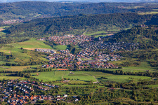 Vue aérienne de Quartier Lippoldsweiler in Auenwald dans le département Bade-Wurtemberg, Allemagne