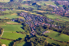 Vue aérienne de Du sud à le quartier Bruch in Weissach im Tal dans le département Bade-Wurtemberg, Allemagne