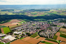 Vue aérienne de Kirchberg an der Murr dans le département Bade-Wurtemberg, Allemagne