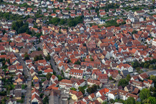 Vue aérienne de Vieille ville historique à Großbottwar dans le département Bade-Wurtemberg, Allemagne