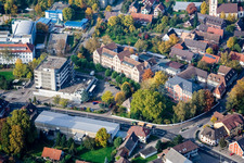 Vue aérienne de Centre d'épilepsie Kork à le quartier Kork in Kehl dans le département Bade-Wurtemberg, Allemagne