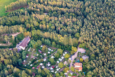 Vue aérienne de Camping Bethof à le quartier Lauterschwan in Vorderweidenthal dans le département Rhénanie-Palatinat, Allemagne