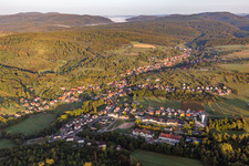 Langensoultzbach dans le département Bas Rhin, France d'en haut