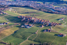 Vue aérienne de Quartier Burger in Wackersberg dans le département Bavière, Allemagne