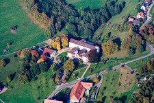 Vue aérienne de Oasis du monastère dans la Josef-Bäder-Haus à le quartier Neusatz in Bühl dans le département Bade-Wurtemberg, Allemagne