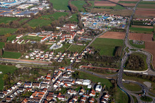 Vue aérienne de St. Joseph et St. Paulusstift à Landau in der Pfalz dans le département Rhénanie-Palatinat, Allemagne