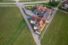 Vue aérienne de Domaine viticole et hôtel à vin de Kienle à Burrweiler dans le département Rhénanie-Palatinat, Allemagne