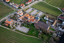 Photographie aérienne de La maison du vin - Vinothek Meßmer, Ritterhof zur Rose à Burrweiler dans le département Rhénanie-Palatinat, Allemagne