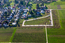 Vue aérienne de Nouvelle zone de développement en cours de développement à le quartier Godramstein in Landau in der Pfalz dans le département Rhénanie-Palatinat, Allemagne