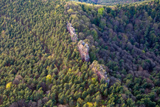Photographie aérienne de Pierres de vautour Luger à Lug dans le département Rhénanie-Palatinat, Allemagne