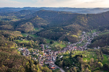 Vue aérienne de Du nord-est à Schwanheim dans le département Rhénanie-Palatinat, Allemagne
