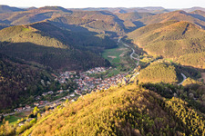 Vue aérienne de Rue Haupt à Wilgartswiesen dans le département Rhénanie-Palatinat, Allemagne